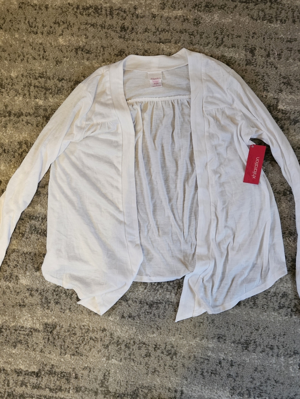 NWT - Xhilaration Long Sleeve Knit Wrap, White, Size L